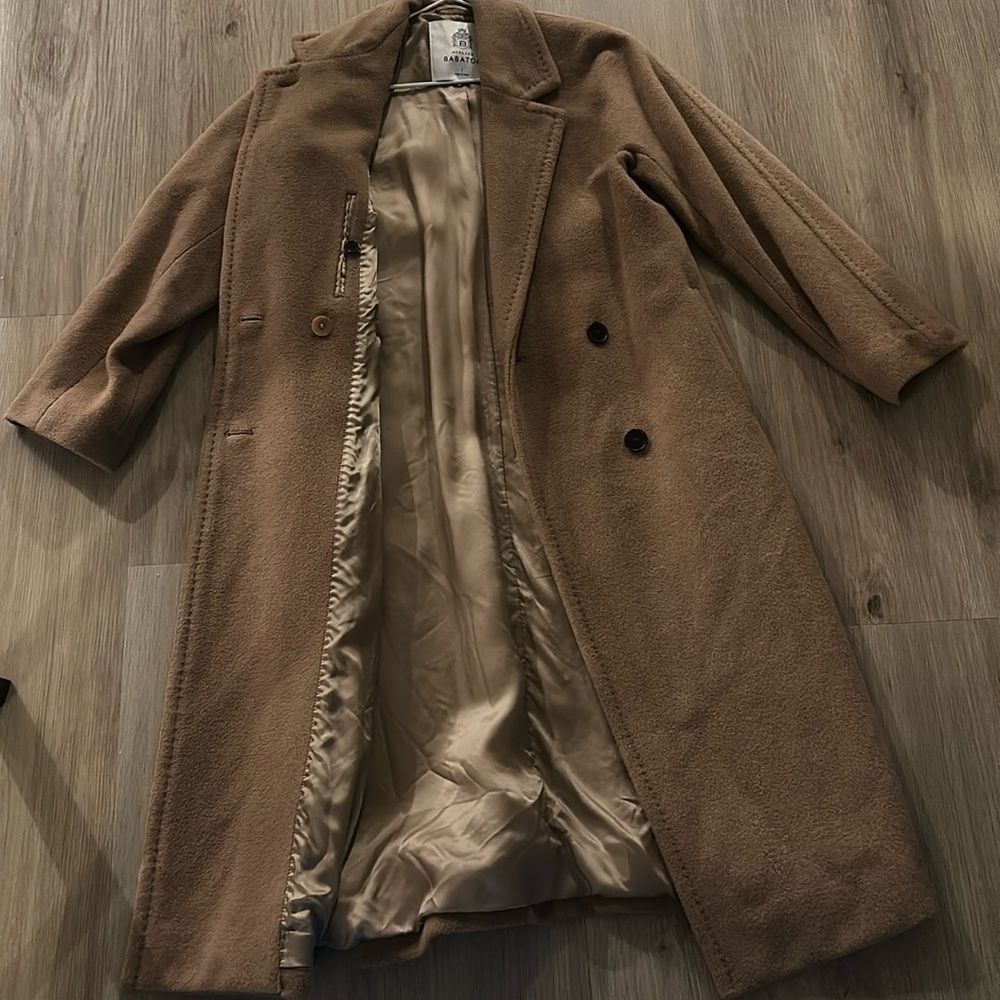 Aritzia BABATON winter wool coat camel (1)